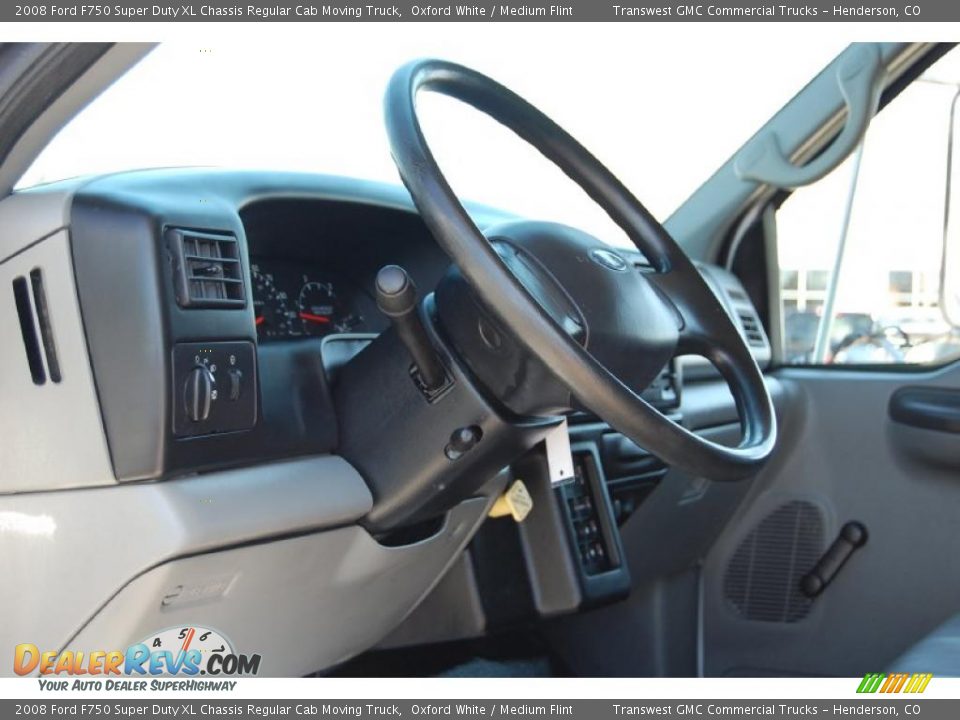 2008 Ford F750 Super Duty XL Chassis Regular Cab Moving Truck Oxford White / Medium Flint Photo #17