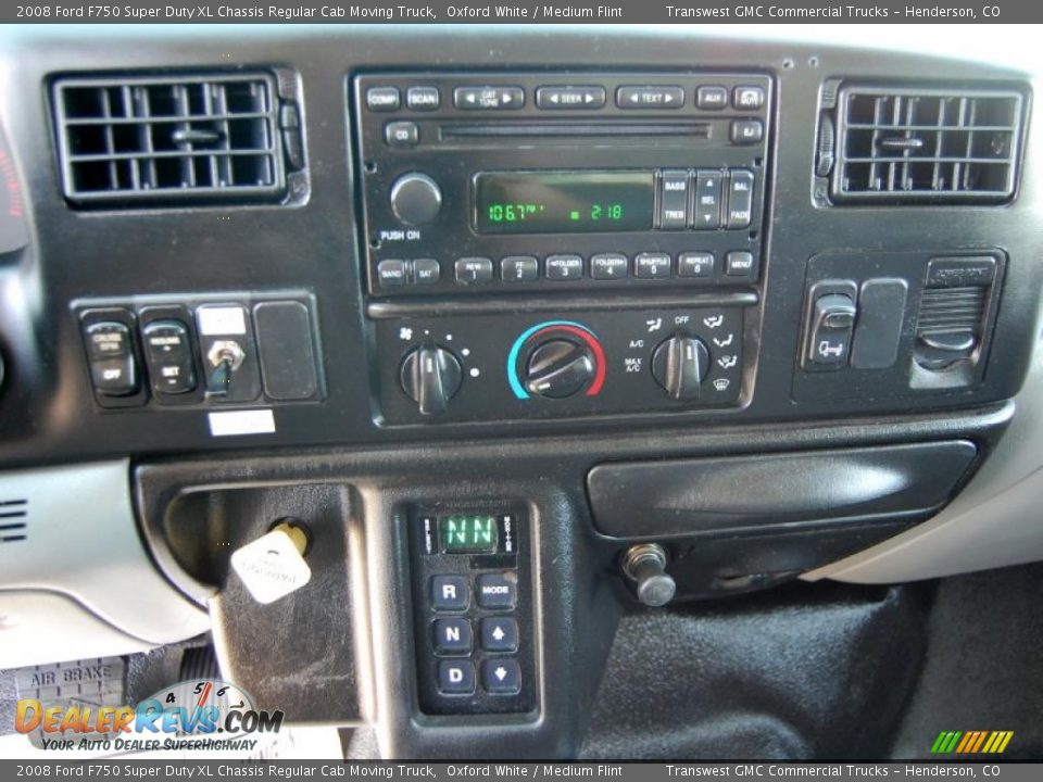Controls of 2008 Ford F750 Super Duty XL Chassis Regular Cab Moving Truck Photo #19