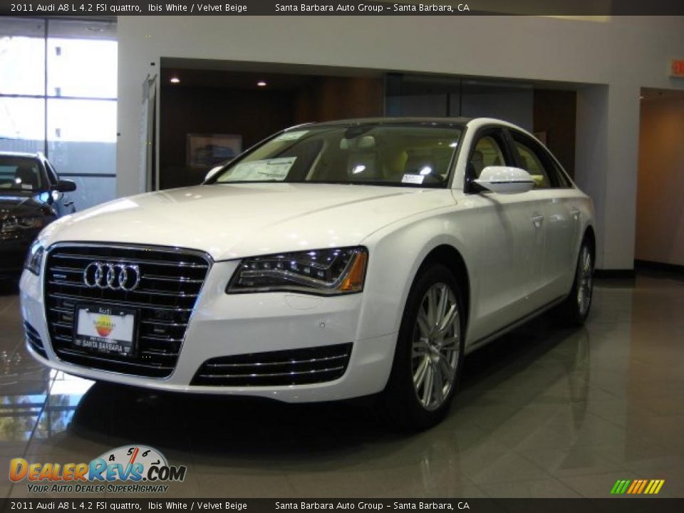 2011 Audi A8 L 4.2 FSI quattro Ibis White / Velvet Beige Photo #1