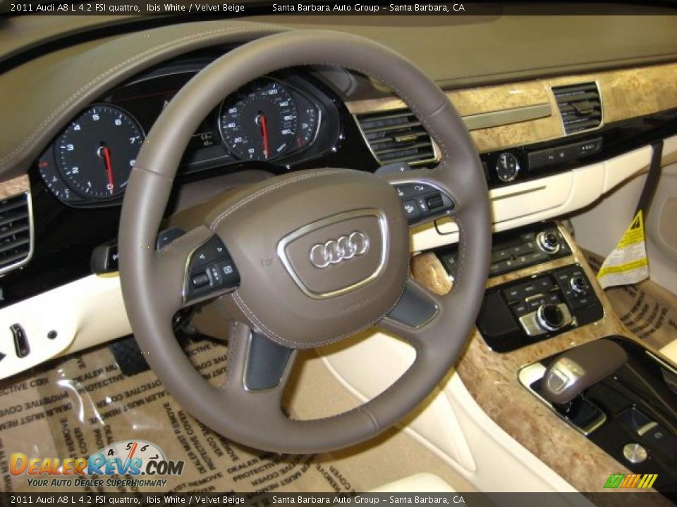 2011 Audi A8 L 4.2 FSI quattro Steering Wheel Photo #3