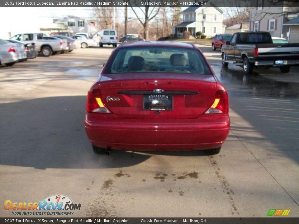 2003 Ford Focus LX Sedan Sangria Red Metallic / Medium Graphite Photo #5