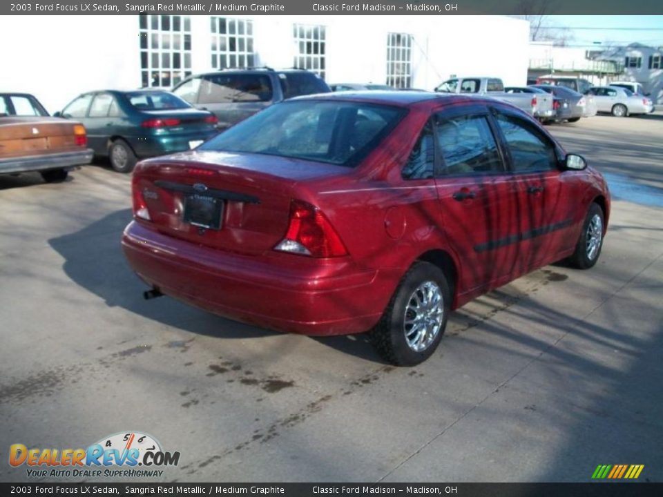 2003 Ford Focus LX Sedan Sangria Red Metallic / Medium Graphite Photo #6