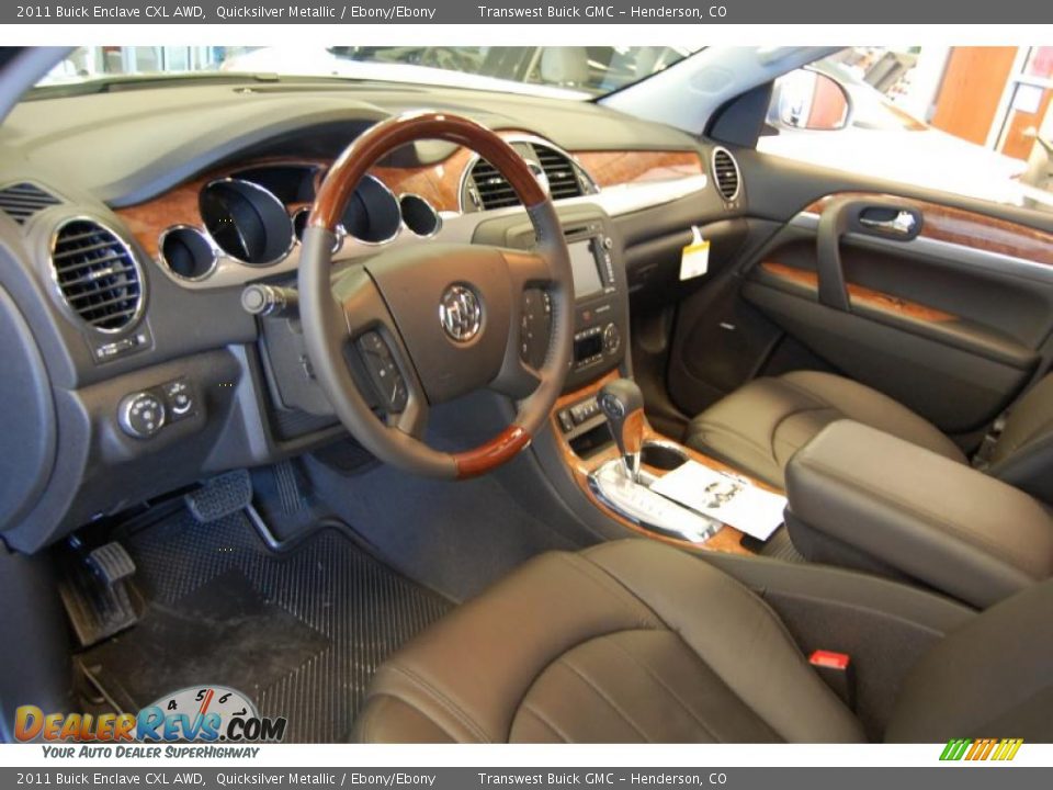 Ebony/Ebony Interior - 2011 Buick Enclave CXL AWD Photo #6