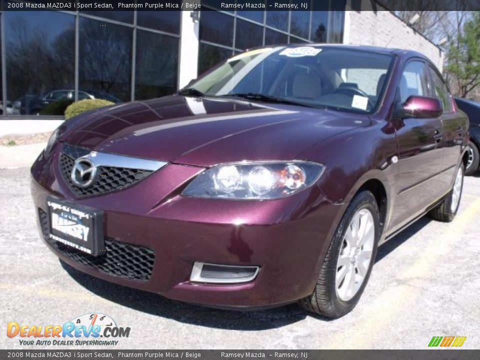 2008 Mazda MAZDA3 i Sport Sedan Phantom Purple Mica / Beige Photo #1