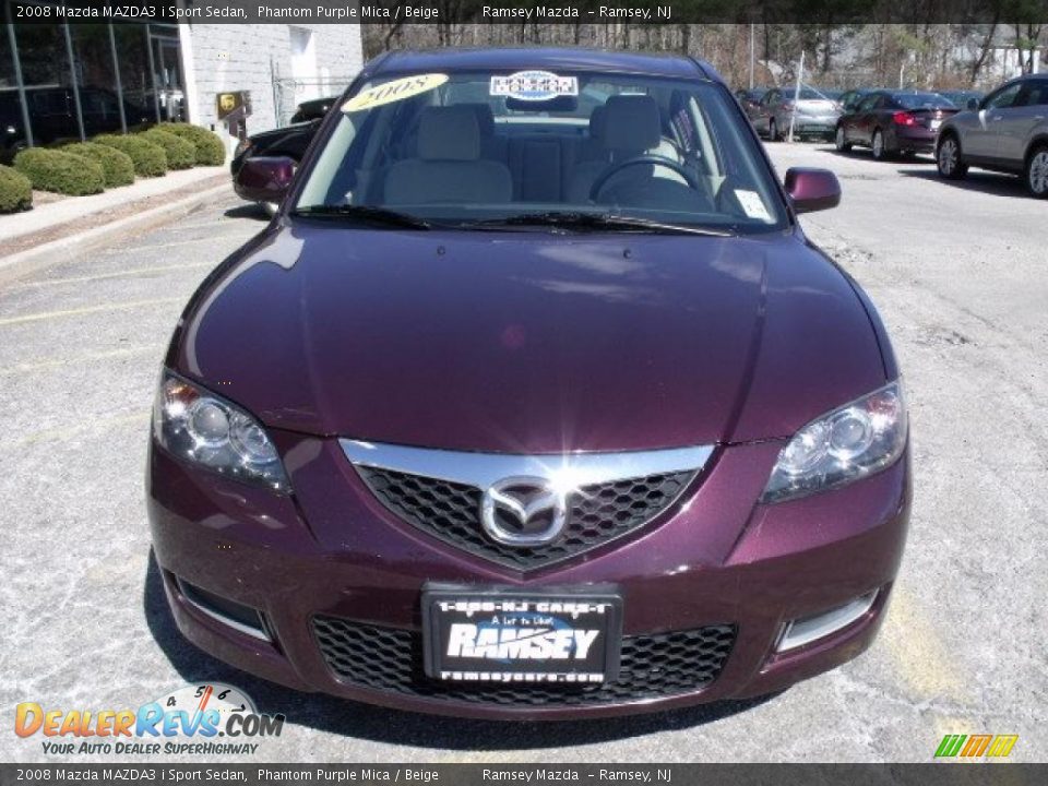 2008 Mazda MAZDA3 i Sport Sedan Phantom Purple Mica / Beige Photo #5