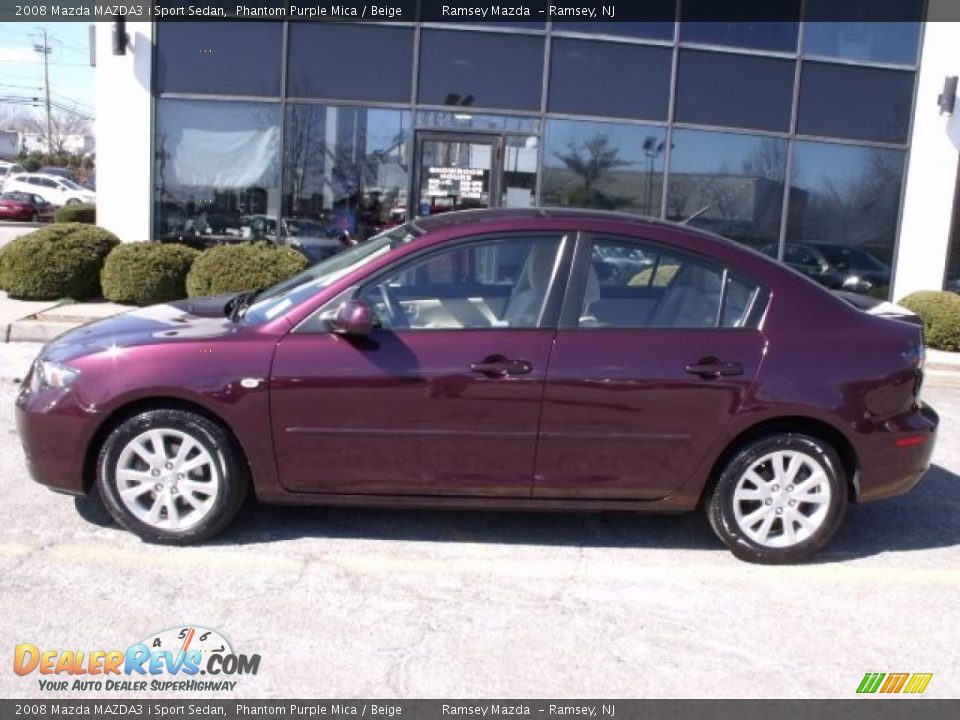 2008 Mazda MAZDA3 i Sport Sedan Phantom Purple Mica / Beige Photo #7