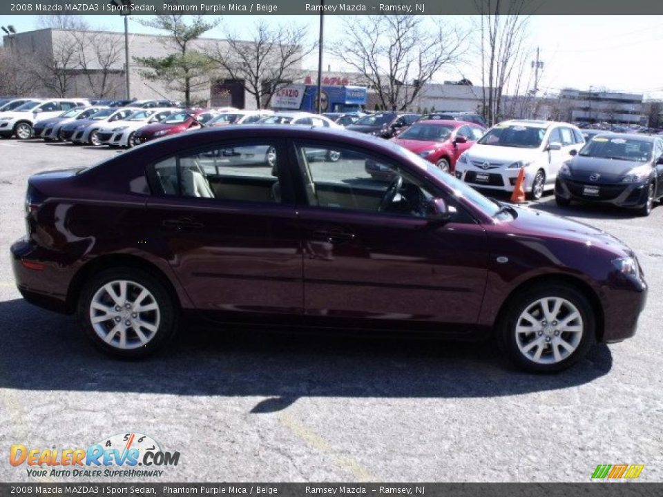 2008 Mazda MAZDA3 i Sport Sedan Phantom Purple Mica / Beige Photo #8