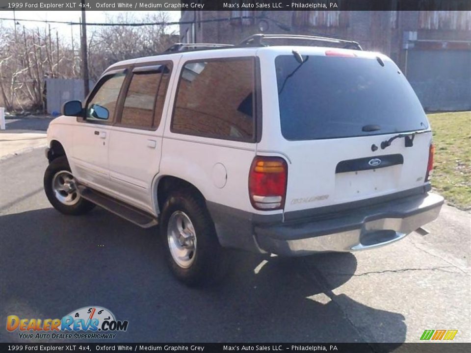 1999 Ford Explorer XLT 4x4 Oxford White / Medium Graphite Grey Photo #3