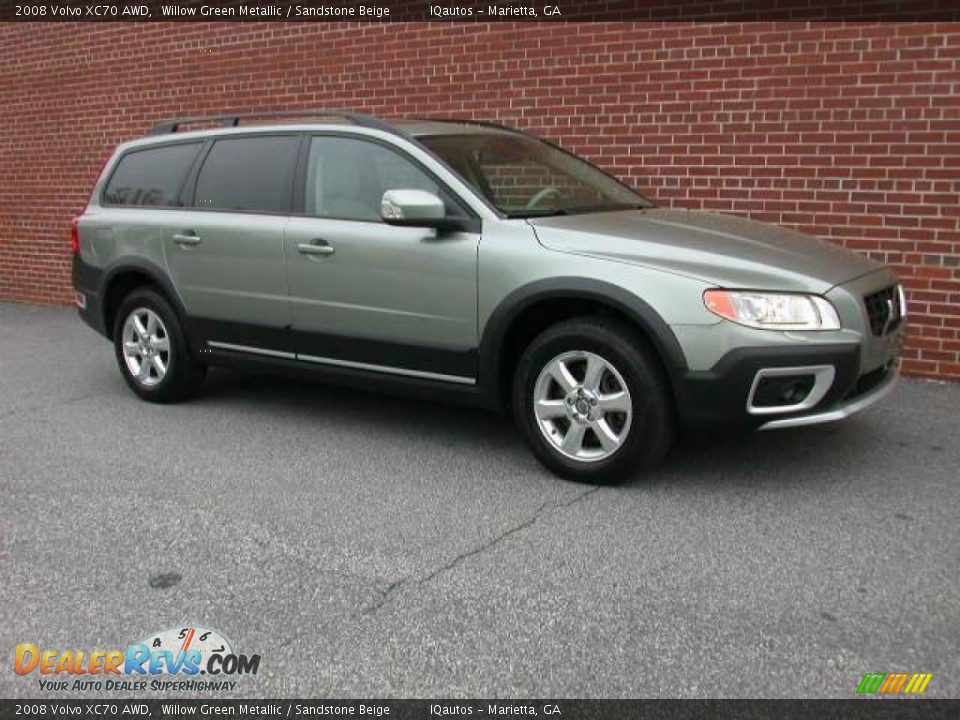 2008 Volvo XC70 AWD Willow Green Metallic / Sandstone Beige Photo #2