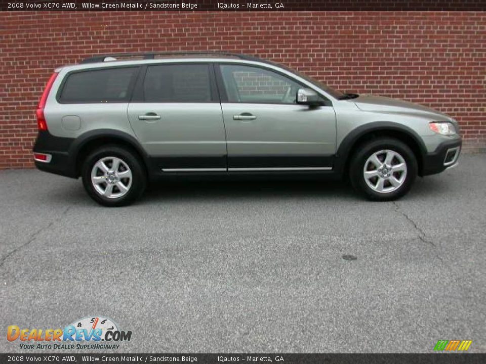 2008 Volvo XC70 AWD Willow Green Metallic / Sandstone Beige Photo #10