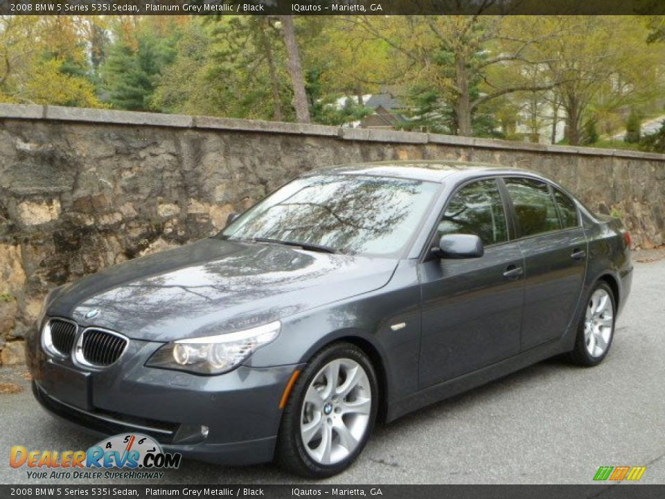 Front 3/4 View of 2008 BMW 5 Series 535i Sedan Photo #3