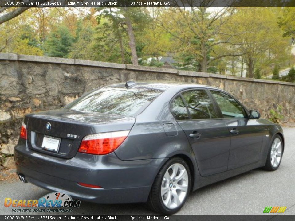 2008 BMW 5 Series 535i Sedan Platinum Grey Metallic / Black Photo #4