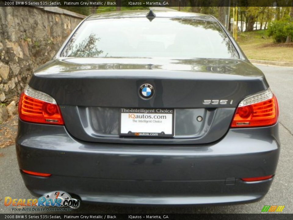 2008 BMW 5 Series 535i Sedan Platinum Grey Metallic / Black Photo #5