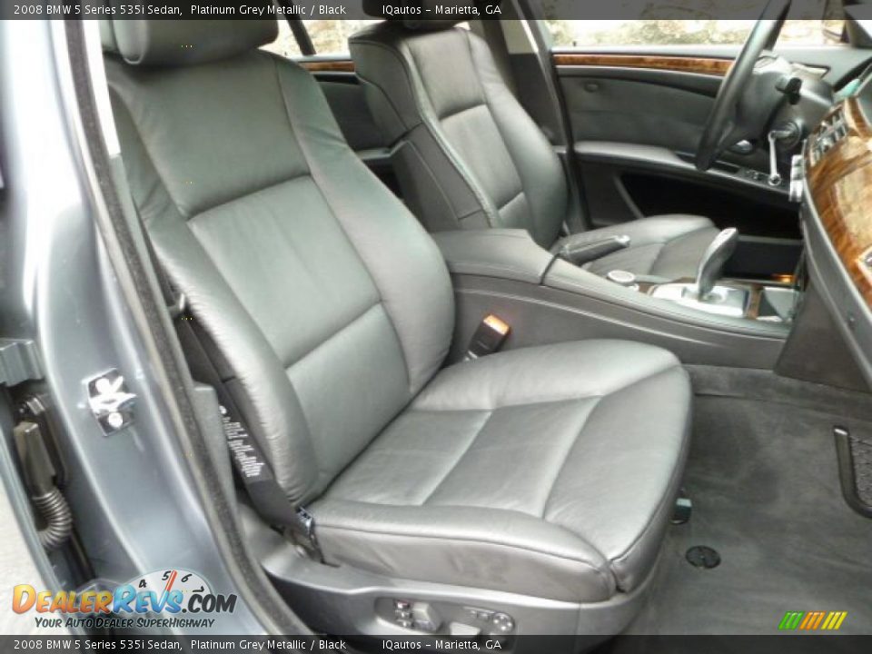 Black Interior - 2008 BMW 5 Series 535i Sedan Photo #7