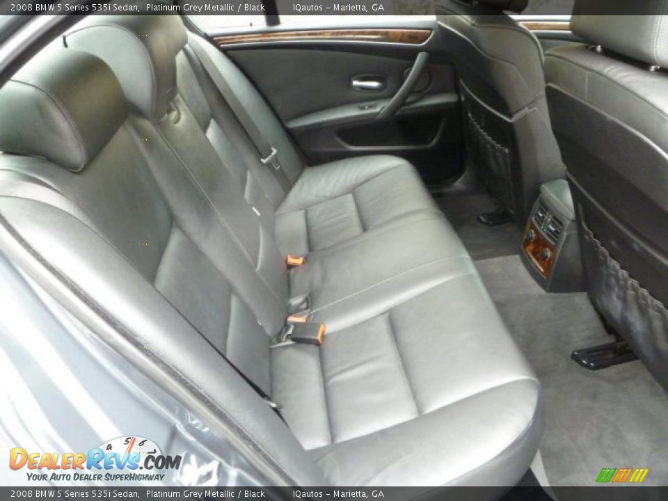 Black Interior - 2008 BMW 5 Series 535i Sedan Photo #12