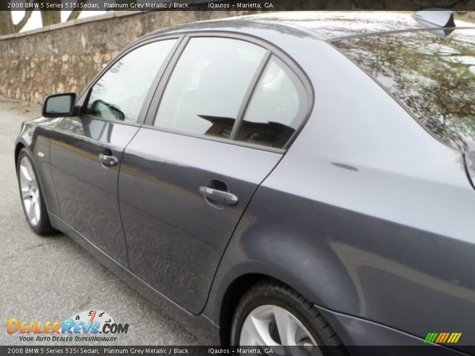 2008 BMW 5 Series 535i Sedan Platinum Grey Metallic / Black Photo #13