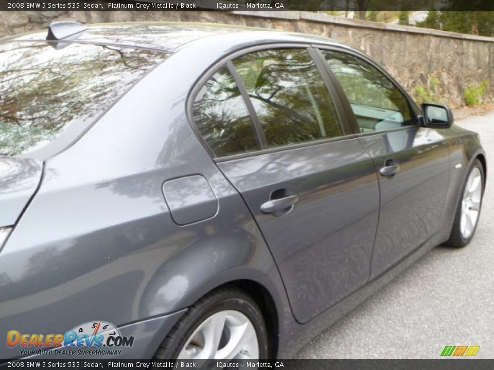 2008 BMW 5 Series 535i Sedan Platinum Grey Metallic / Black Photo #14