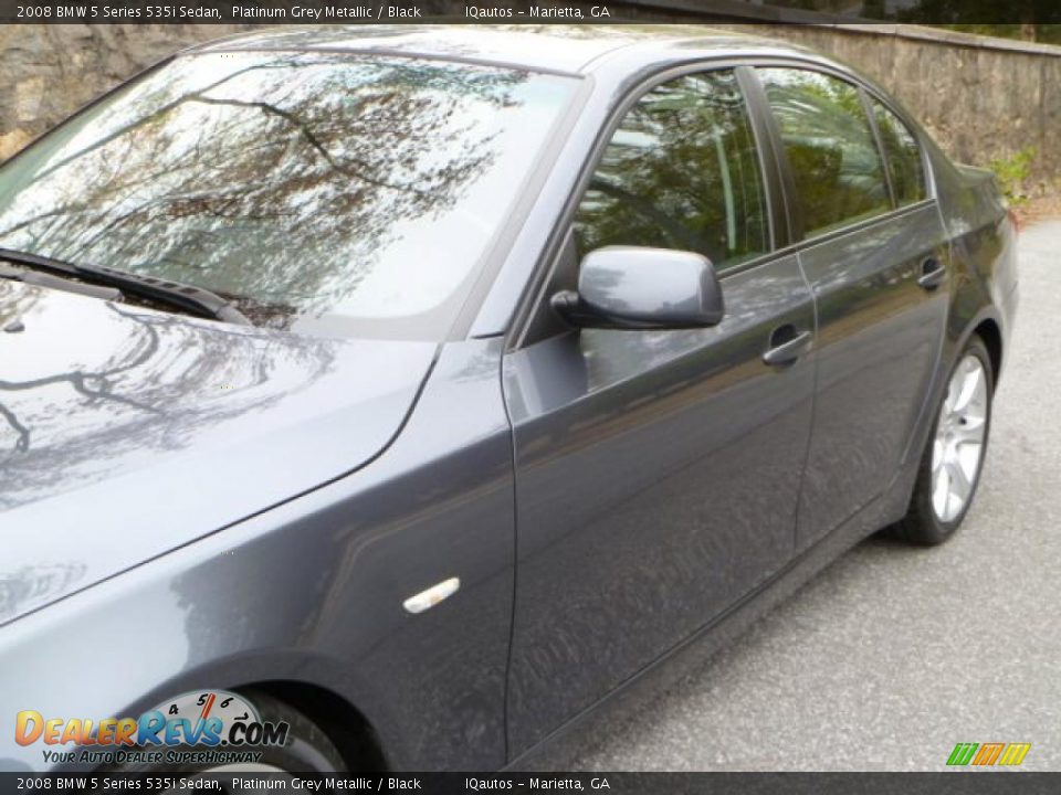 2008 BMW 5 Series 535i Sedan Platinum Grey Metallic / Black Photo #15