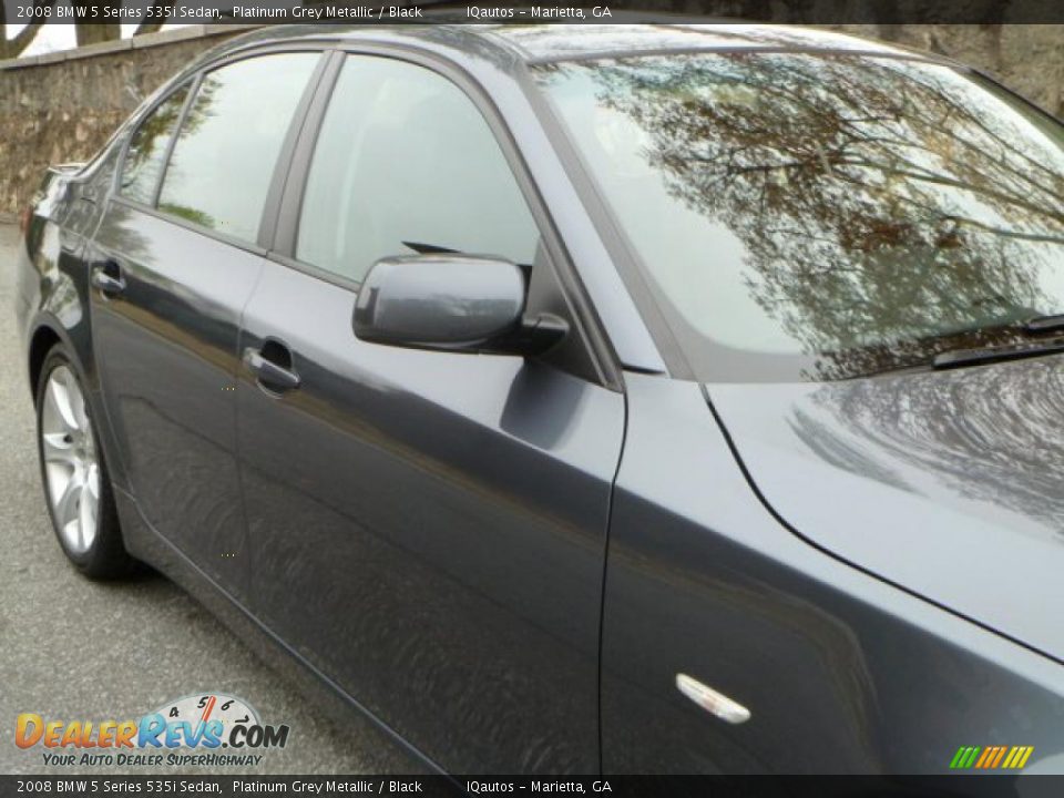 2008 BMW 5 Series 535i Sedan Platinum Grey Metallic / Black Photo #16