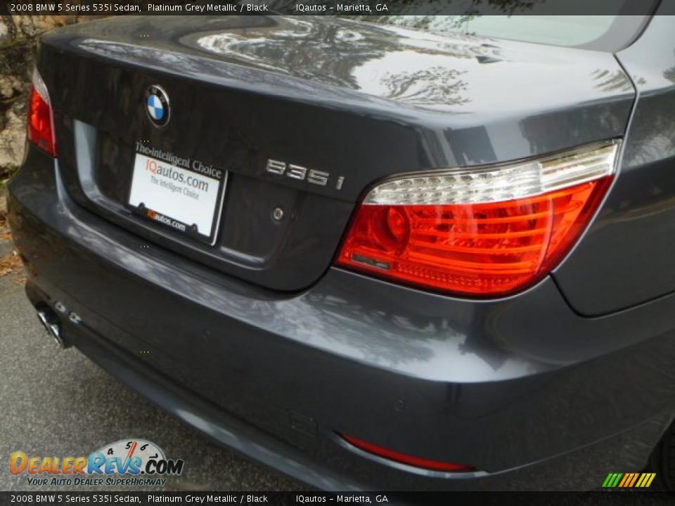 2008 BMW 5 Series 535i Sedan Platinum Grey Metallic / Black Photo #19