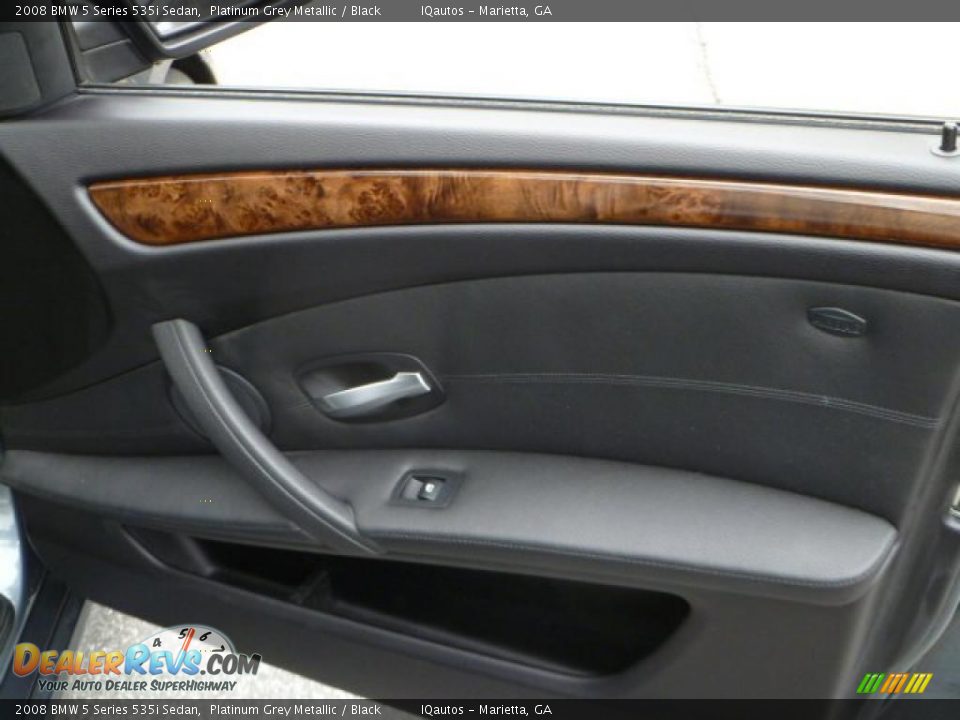 2008 BMW 5 Series 535i Sedan Platinum Grey Metallic / Black Photo #20