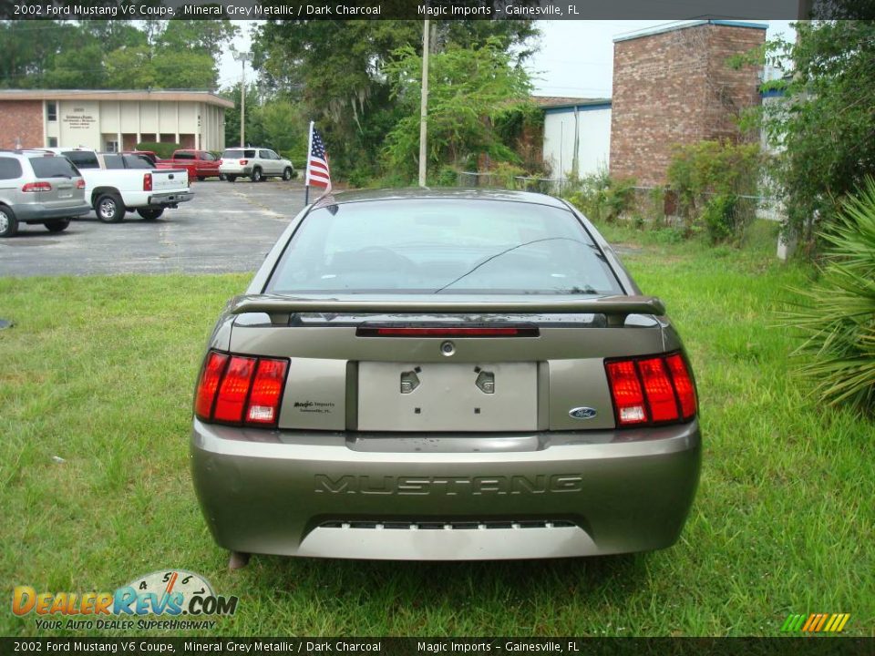 2002 Ford Mustang V6 Coupe Mineral Grey Metallic / Dark Charcoal Photo #5