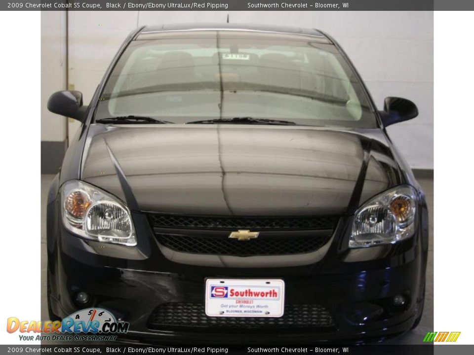 2009 Chevrolet Cobalt SS Coupe Black / Ebony/Ebony UltraLux/Red Pipping Photo #3