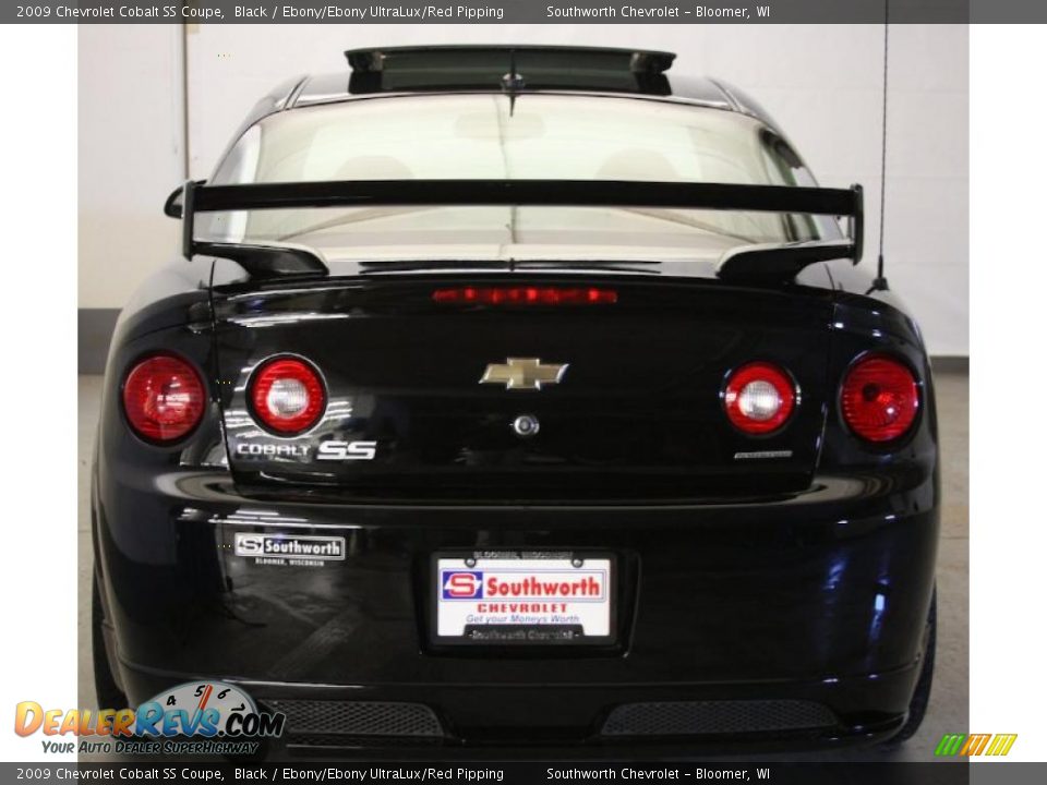 2009 Chevrolet Cobalt SS Coupe Black / Ebony/Ebony UltraLux/Red Pipping Photo #4