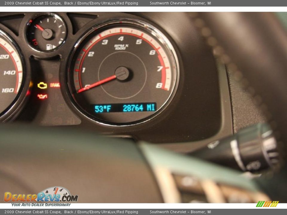 2009 Chevrolet Cobalt SS Coupe Black / Ebony/Ebony UltraLux/Red Pipping Photo #11