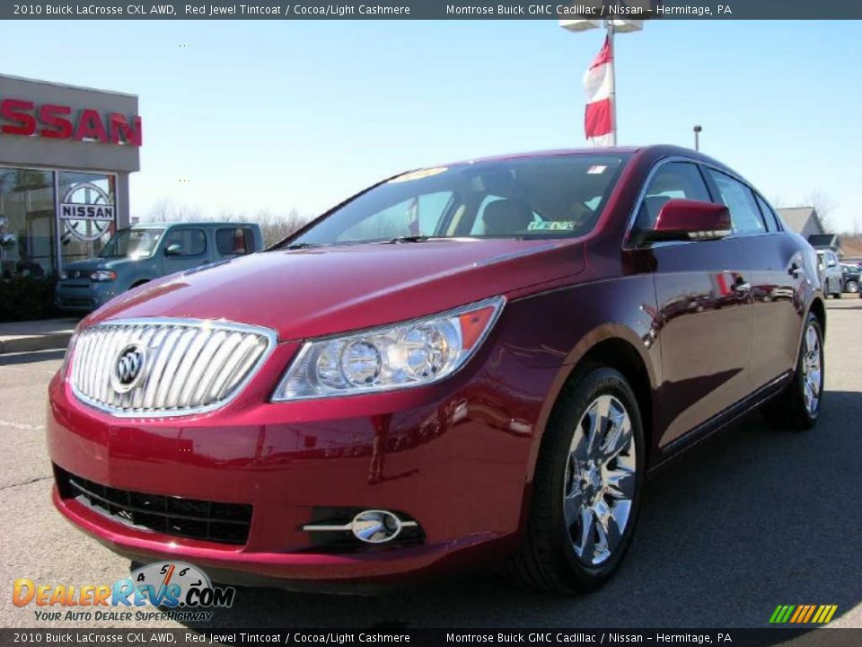 2010 Buick LaCrosse CXL AWD Red Jewel Tintcoat / Cocoa/Light Cashmere Photo #1