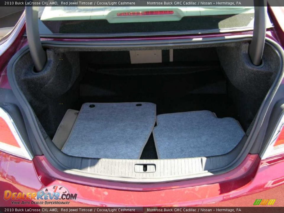 2010 Buick LaCrosse CXL AWD Red Jewel Tintcoat / Cocoa/Light Cashmere Photo #15