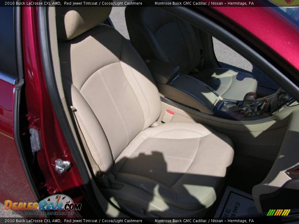 2010 Buick LaCrosse CXL AWD Red Jewel Tintcoat / Cocoa/Light Cashmere Photo #18