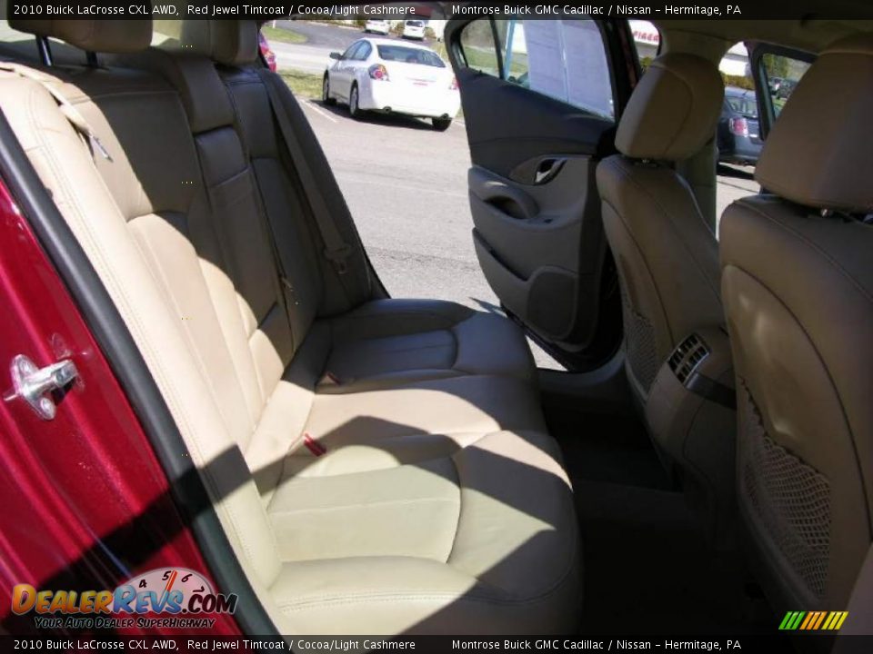 2010 Buick LaCrosse CXL AWD Red Jewel Tintcoat / Cocoa/Light Cashmere Photo #20