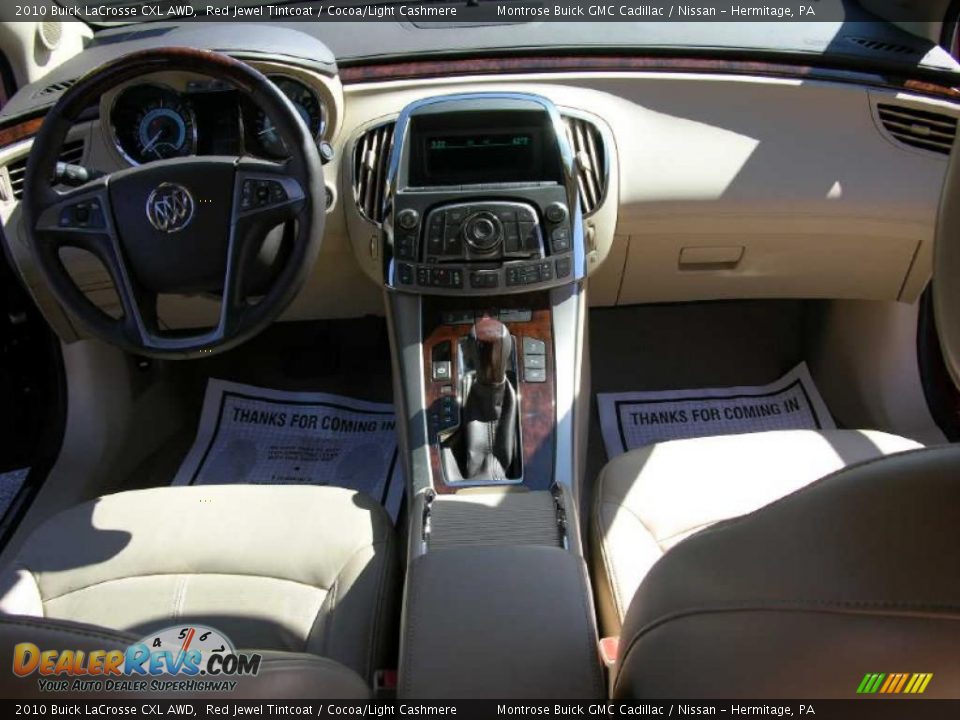 2010 Buick LaCrosse CXL AWD Red Jewel Tintcoat / Cocoa/Light Cashmere Photo #21