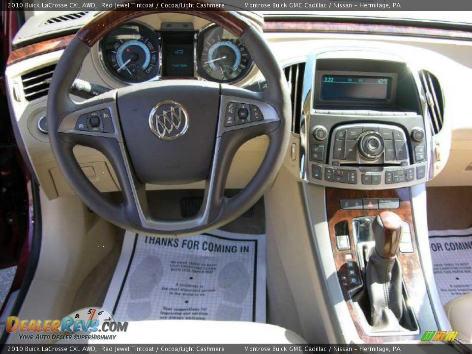 Dashboard of 2010 Buick LaCrosse CXL AWD Photo #22