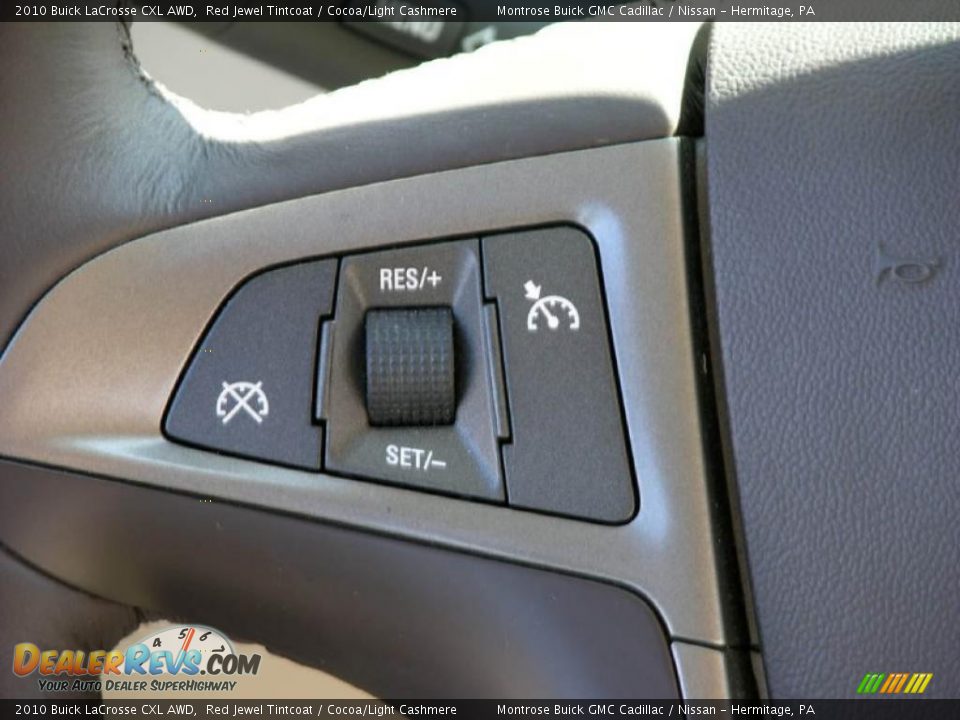 Controls of 2010 Buick LaCrosse CXL AWD Photo #24