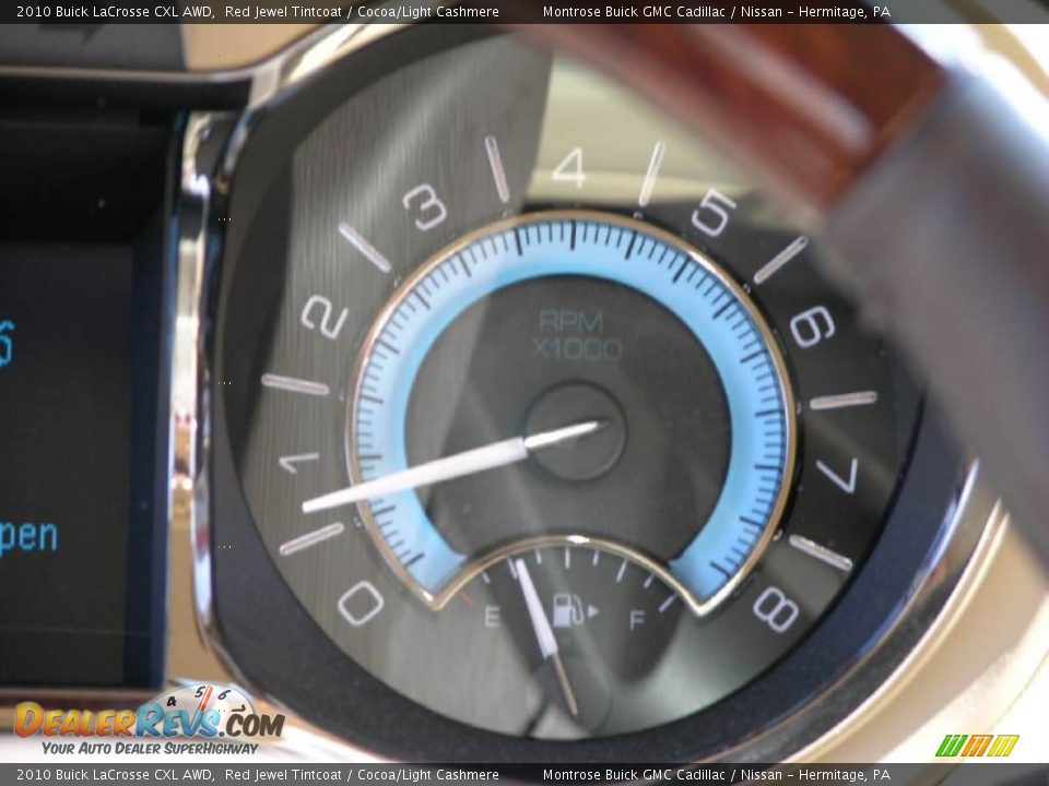 2010 Buick LaCrosse CXL AWD Red Jewel Tintcoat / Cocoa/Light Cashmere Photo #27