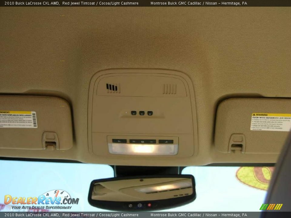 2010 Buick LaCrosse CXL AWD Red Jewel Tintcoat / Cocoa/Light Cashmere Photo #31