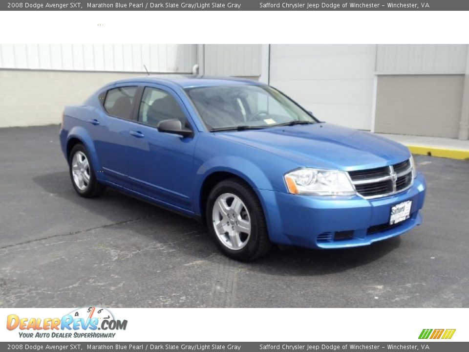 2008 Dodge Avenger SXT Marathon Blue Pearl / Dark Slate Gray/Light Slate Gray Photo #3