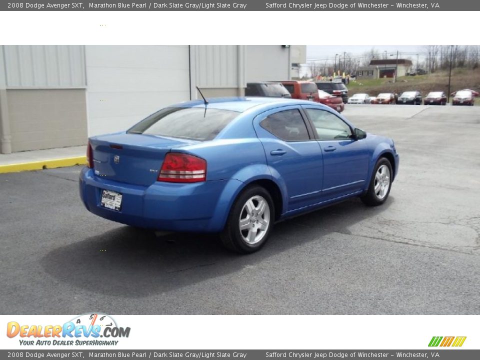 2008 Dodge Avenger SXT Marathon Blue Pearl / Dark Slate Gray/Light Slate Gray Photo #4