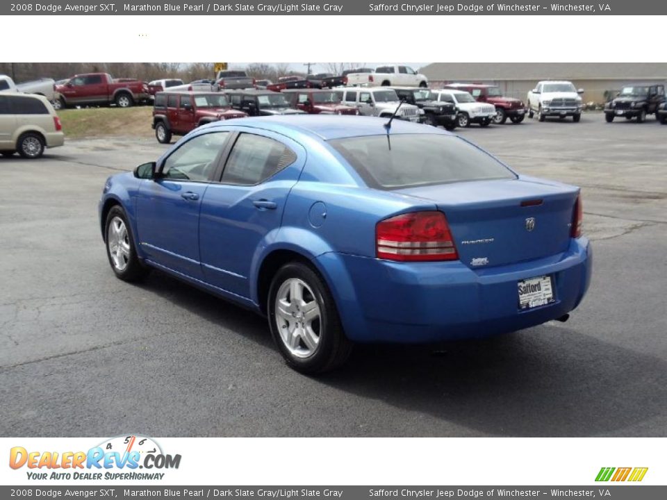 2008 Dodge Avenger SXT Marathon Blue Pearl / Dark Slate Gray/Light Slate Gray Photo #7