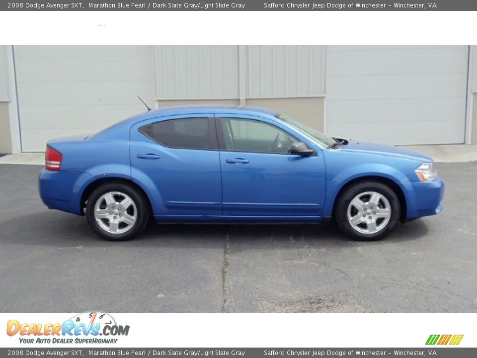 2008 Dodge Avenger SXT Marathon Blue Pearl / Dark Slate Gray/Light Slate Gray Photo #8