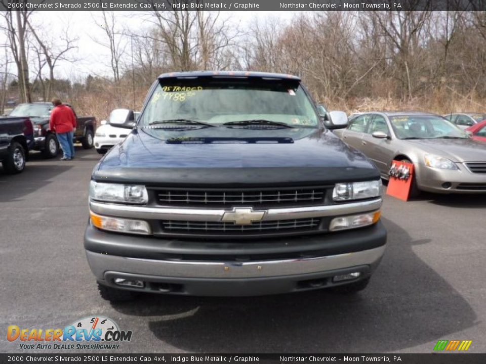 2000 Chevrolet Silverado 2500 LS Extended Cab 4x4 Indigo Blue Metallic / Graphite Photo #2