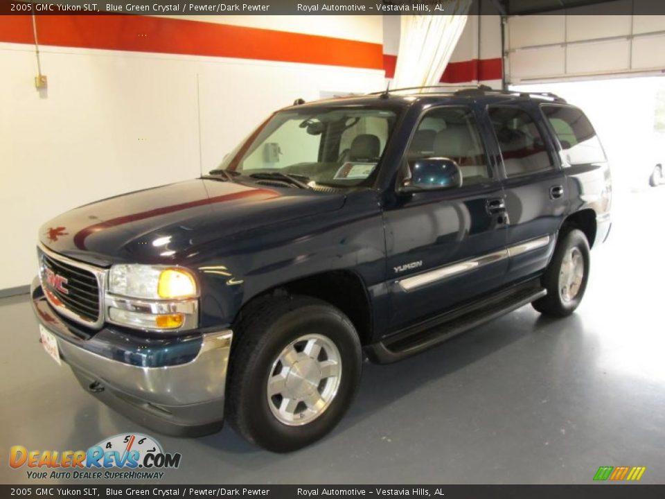 2005 GMC Yukon SLT Blue Green Crystal / Pewter/Dark Pewter Photo #1