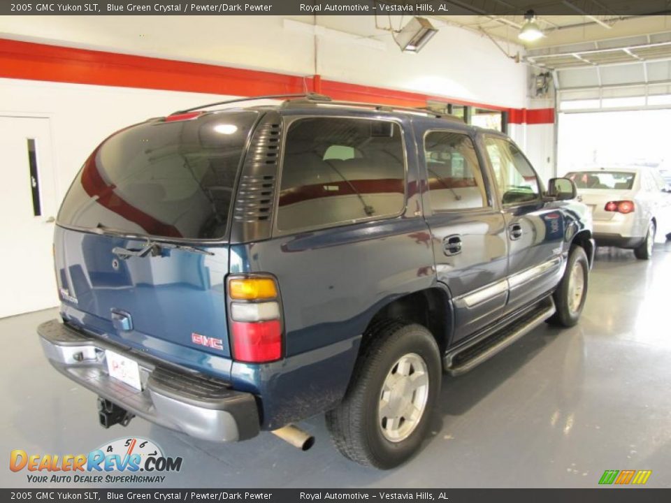 2005 GMC Yukon SLT Blue Green Crystal / Pewter/Dark Pewter Photo #4