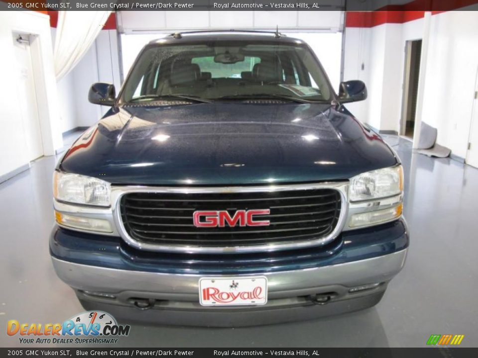 2005 GMC Yukon SLT Blue Green Crystal / Pewter/Dark Pewter Photo #6