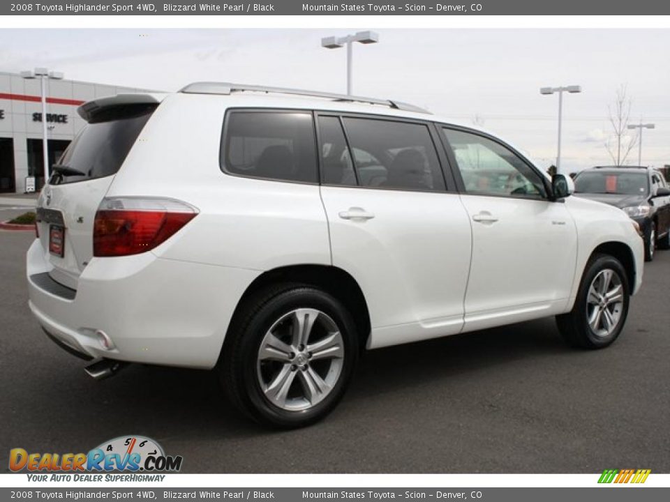 2008 Toyota Highlander Sport 4WD Blizzard White Pearl / Black Photo #2