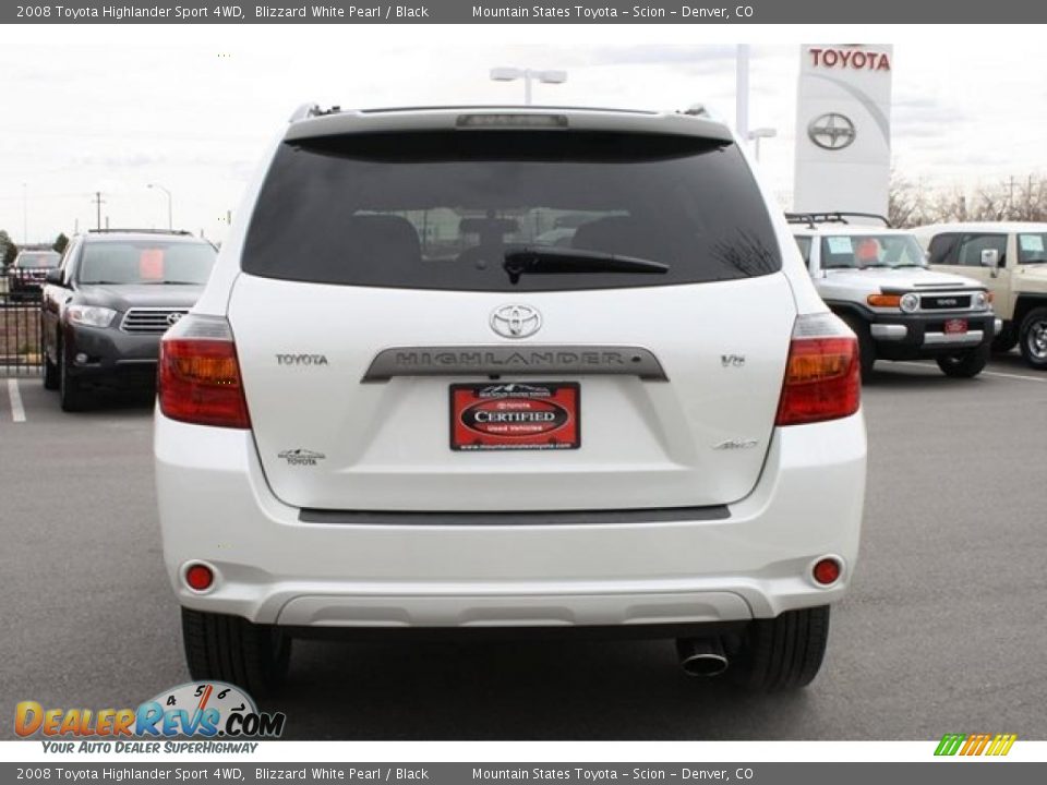 2008 Toyota Highlander Sport 4WD Blizzard White Pearl / Black Photo #3