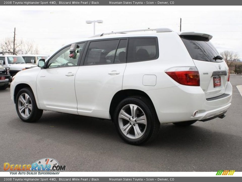 2008 Toyota Highlander Sport 4WD Blizzard White Pearl / Black Photo #4