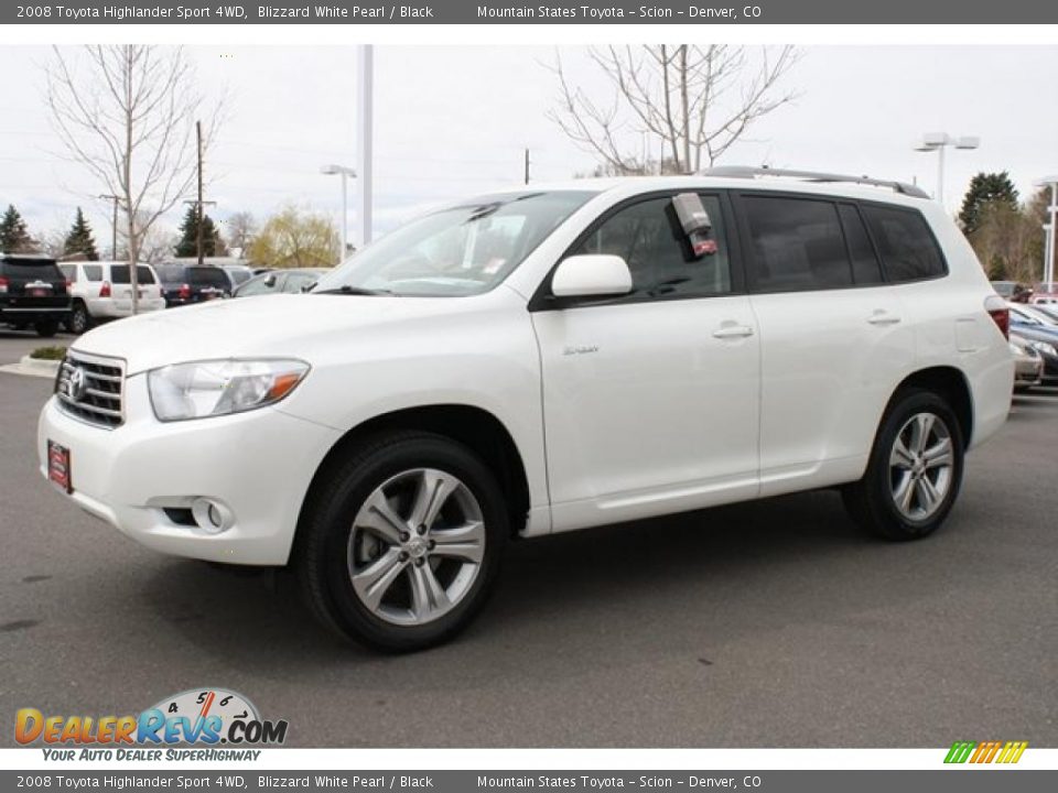 2008 Toyota Highlander Sport 4WD Blizzard White Pearl / Black Photo #5